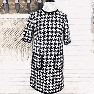 WORTH NEW YORK Classic Houndstooth A Line Dress